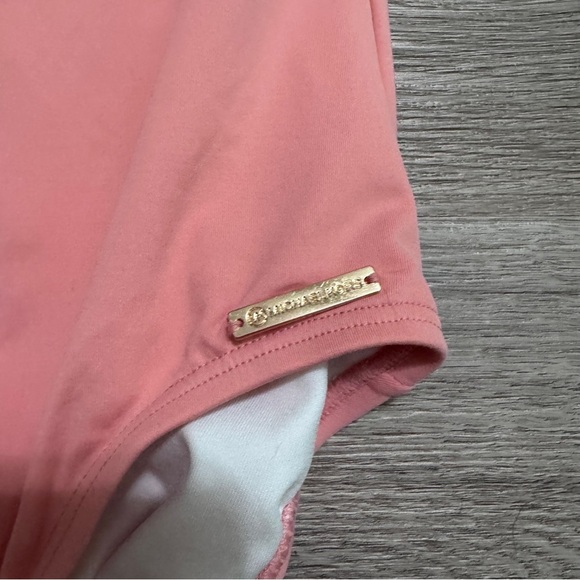 Michael Michael Kors Pink Ruffle One Piece Bathing Suit Swim 12 - Picture 4 of 7